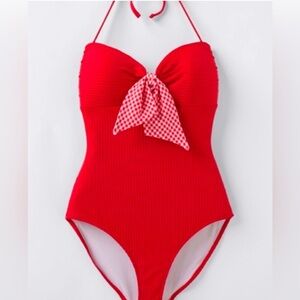 Matilda Jane Women’s‎ Swimsuit Red One Piece Bathing Suit Size Med